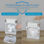 Ventilador de refrigeración por agua o hielo portatil, humidificador con luz LED nocturna silencioso